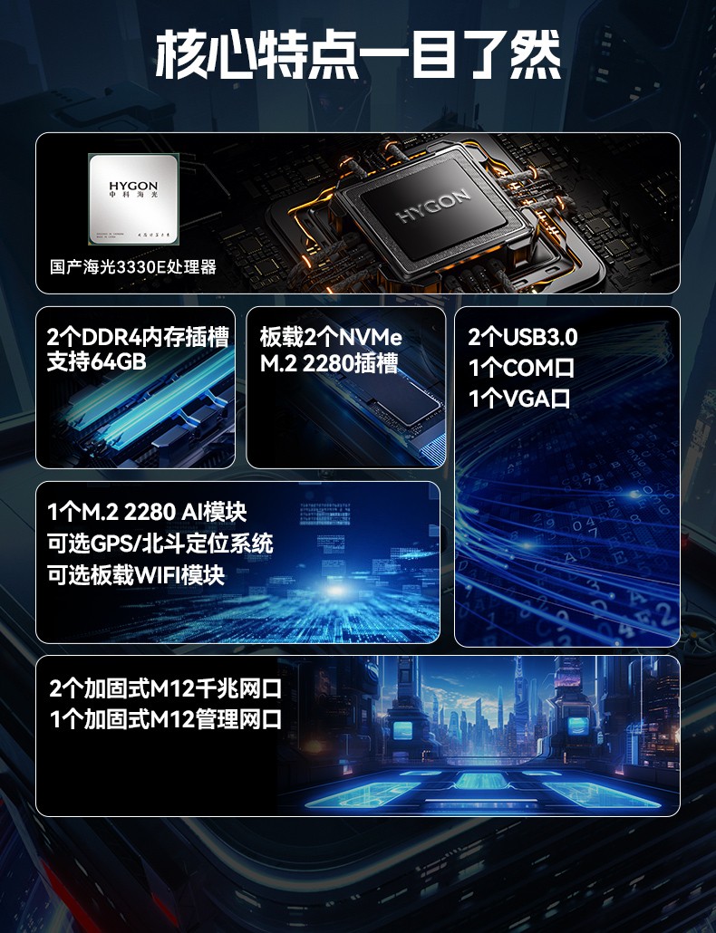 國產化嵌入式工控機,海光3350E迷你工業主機,DTB-3480-3330E.jpg